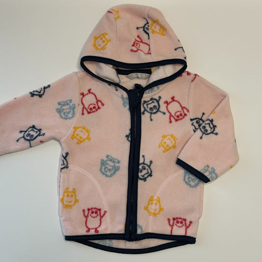 Baby Fleecejacke Rosa mit Kapuze Gr. 68 von Smile