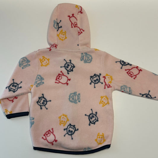 Baby Fleecejacke Rosa mit Kapuze Gr. 68 von Smile