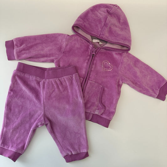 Baby Trainingsanzug Lila Gr. 68 | Smile