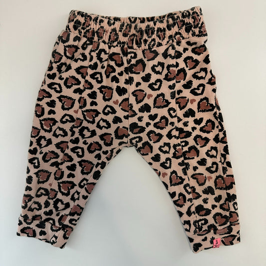 Baby Leggings rosa mit Leo Herz Print – Gr. 68 – LuckyKid