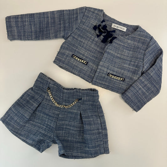 Baby Mädchen 2-Teiler blau – Gr. 74 – Piazza Italia