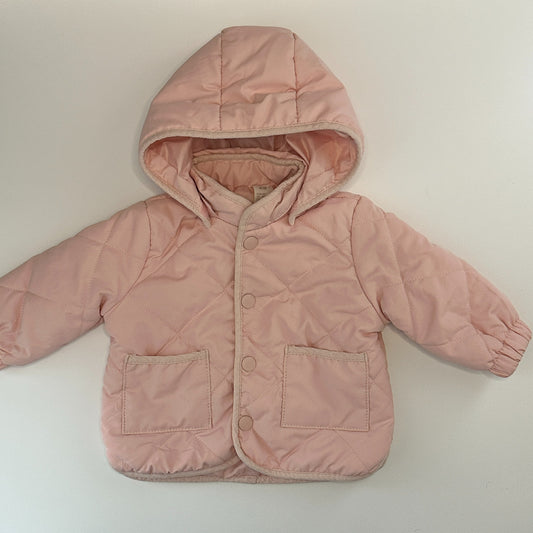 Baby Mädchen Steppjacke rosa mit Kapuze – Gr. 68 – H&M