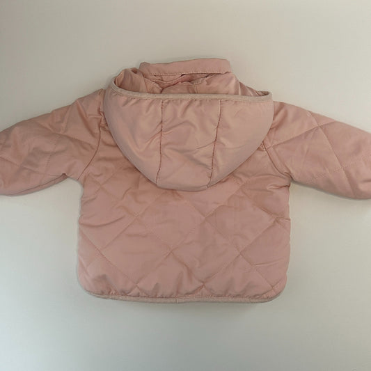 Baby Mädchen Steppjacke rosa mit Kapuze – Gr. 68 – H&M