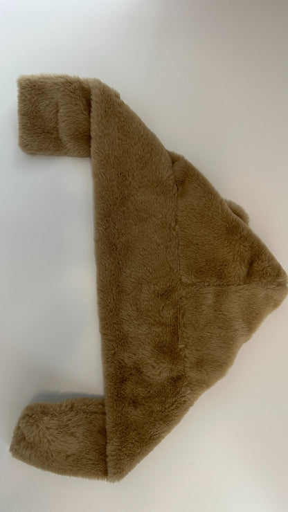 Baby Mädchen Kunstfell Mütze mit Halsschutz  – Gr. 62-80 – Teddy Look