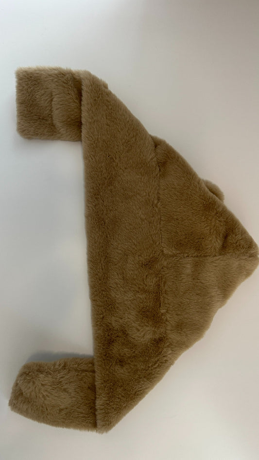 Baby Mädchen Kunstfell Mütze mit Halsschutz  – Gr. 62-80 – Teddy Look