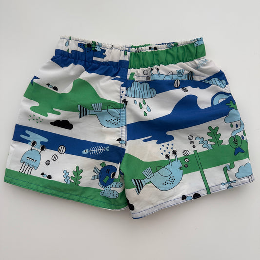 Tribord Badeshorts mit Meeresmotiv – Gr. 80 (18 M)