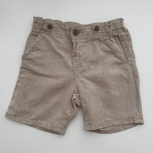 H&M Leinenshorts in Beige – Gr. 92