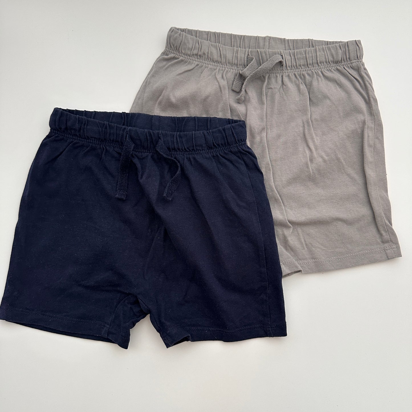H&M Baumwollshorts 2er-Set Grau & Dunkelblau – Gr. 98
