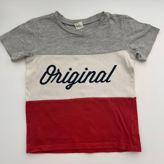 H&M T-Shirt „Original“ im Colourblock-Design – Gr. 98
