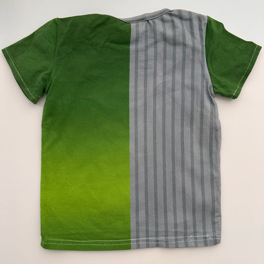 T-Shirt mit Drache & Ritter in Grau-Grün – Gr. 98/104