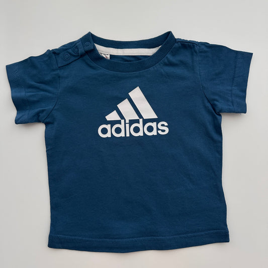 adidas Baby T-Shirt mit Logo in Blau – Gr. 68