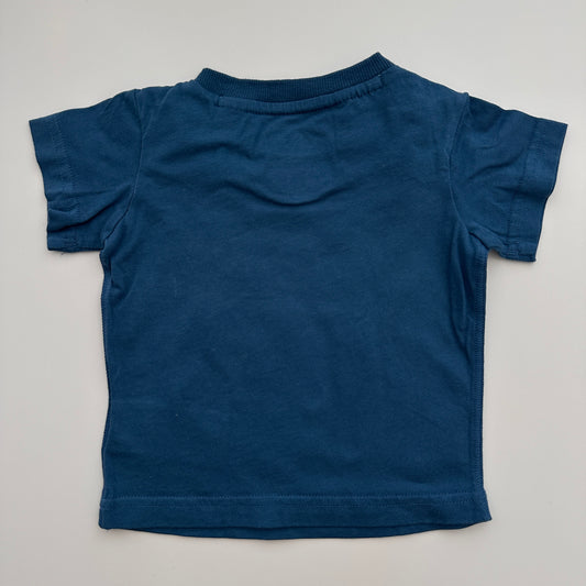 adidas Baby T-Shirt mit Logo in Blau – Gr. 68