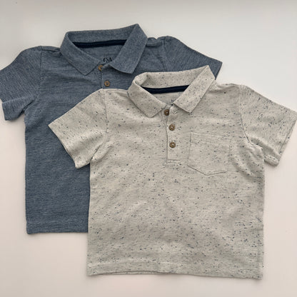 C&A Baby Jungen 2er-Set Poloshirts Blau & Grau – Gr. 98