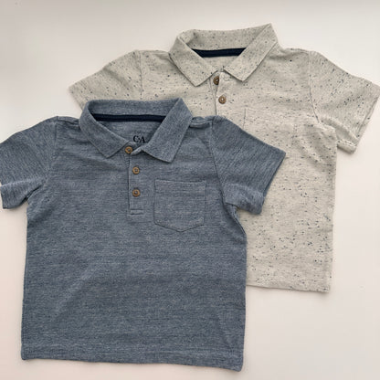 C&A Baby Jungen 2er-Set Poloshirts Blau & Grau – Gr. 98