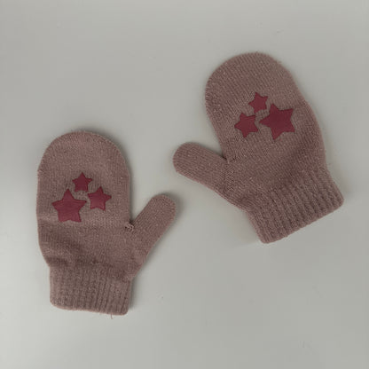 Baby Fäustlinge Rosa Sterne One Size 1-2 Jahre