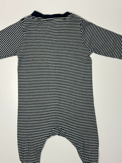 Gestreifter Strampler mit Füsschen Gr. 56