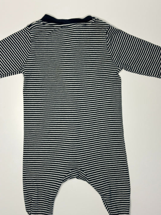 Gestreifter Strampler mit Füsschen Gr. 56