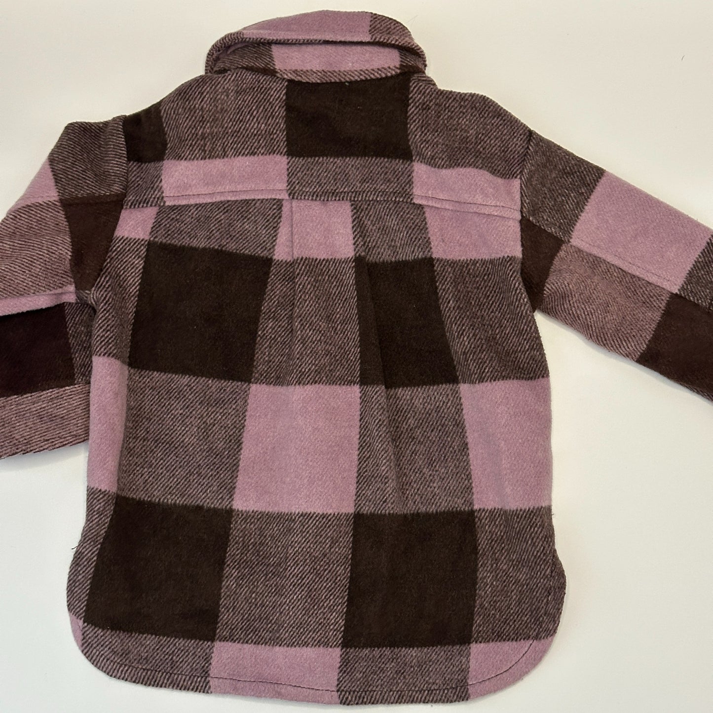 H&M kariertes Overshirt / Hemdjacke – Lila/Braun – Grösse 98