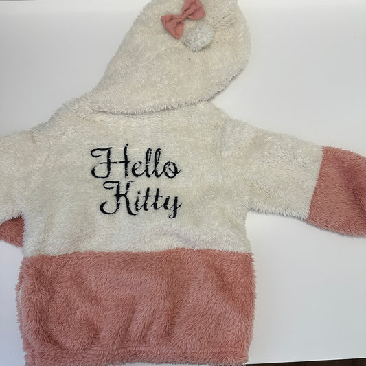 Hello Kitty Teddyjacke Weiss/Rosa Gr. 116