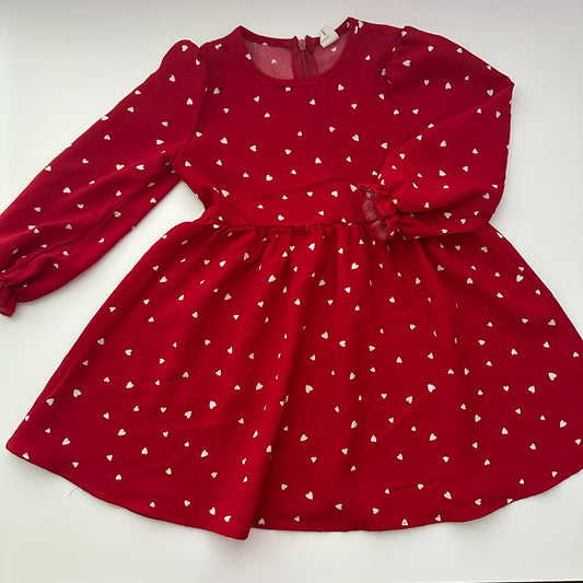 Rotes Kleid mit Herzchen – SHEIN | Grösse 92