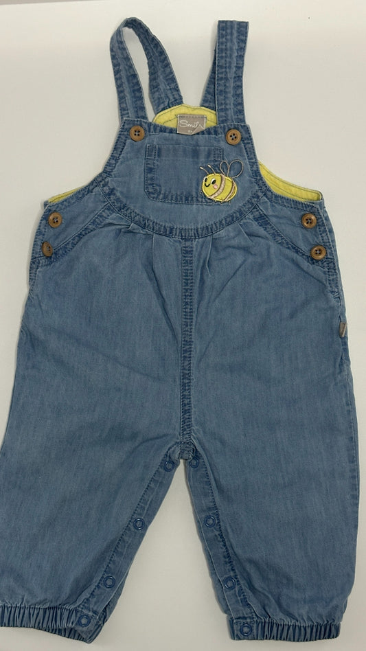 Baby Latzhose Jeans Blau Gr. 68 von Smile