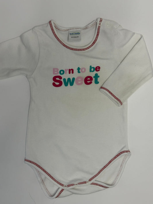 Baby Body Weiss „Born to be Sweet“ Gr. 3–6 Monate | Fuar Baby