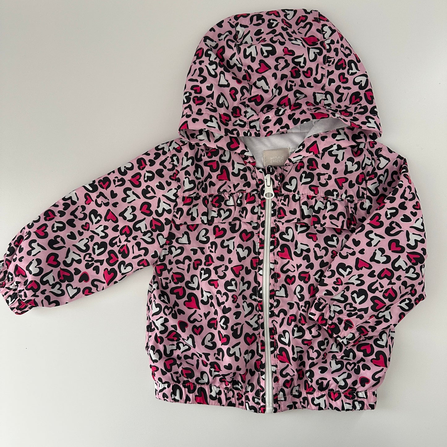 Baby Jacke Rosa Herzmuster Gr. 80