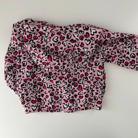 Baby Jacke Rosa Herzmuster Gr. 80
