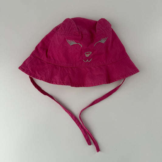 Baby Sonnenhut Pink Katze Gr. 48 (9-18 Mt)