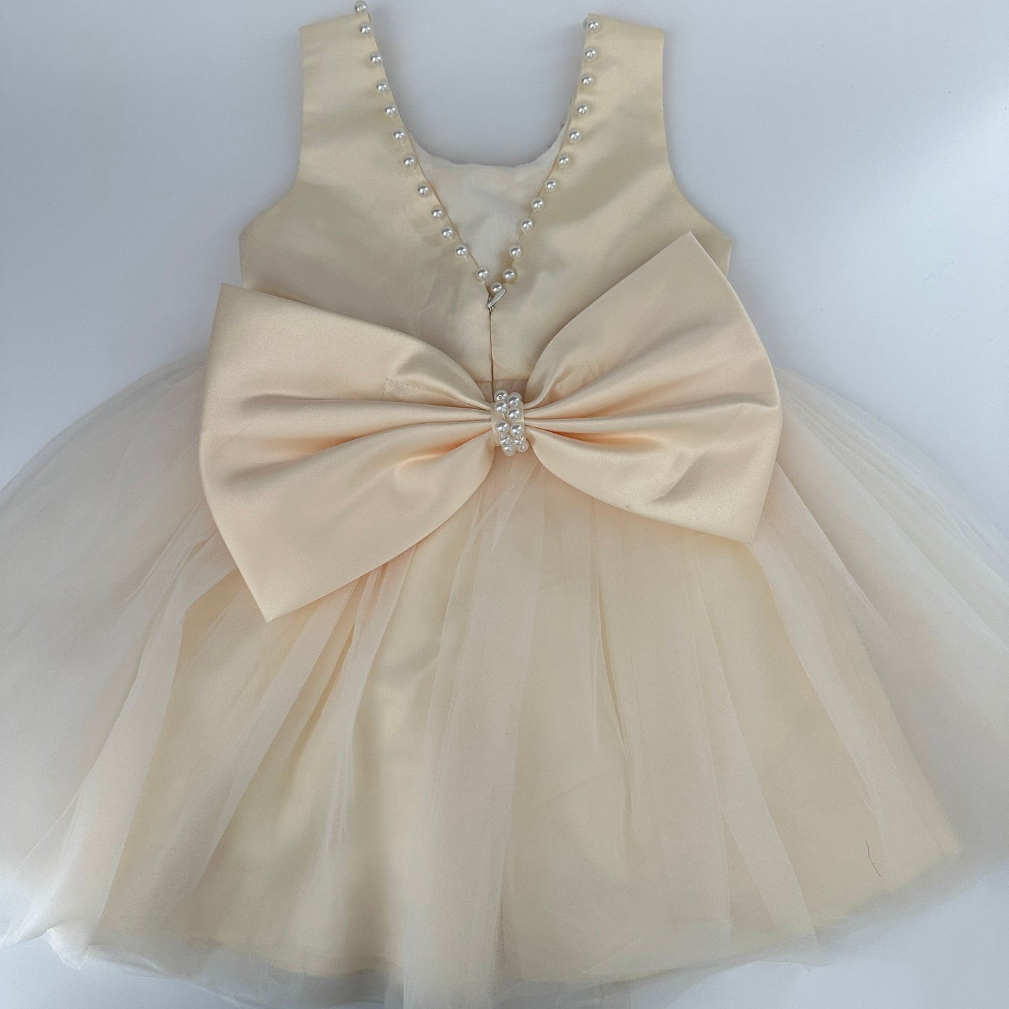 Baby Kleid Beige festlich Tüll Gr. 104 (4Y)