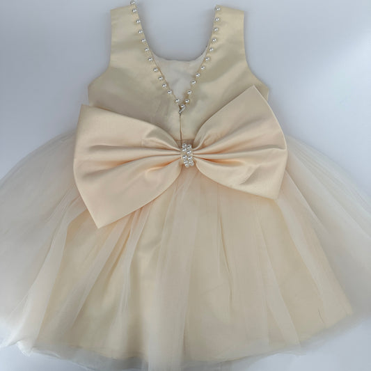 Baby Kleid Beige festlich Tüll Gr. 104 (4Y)