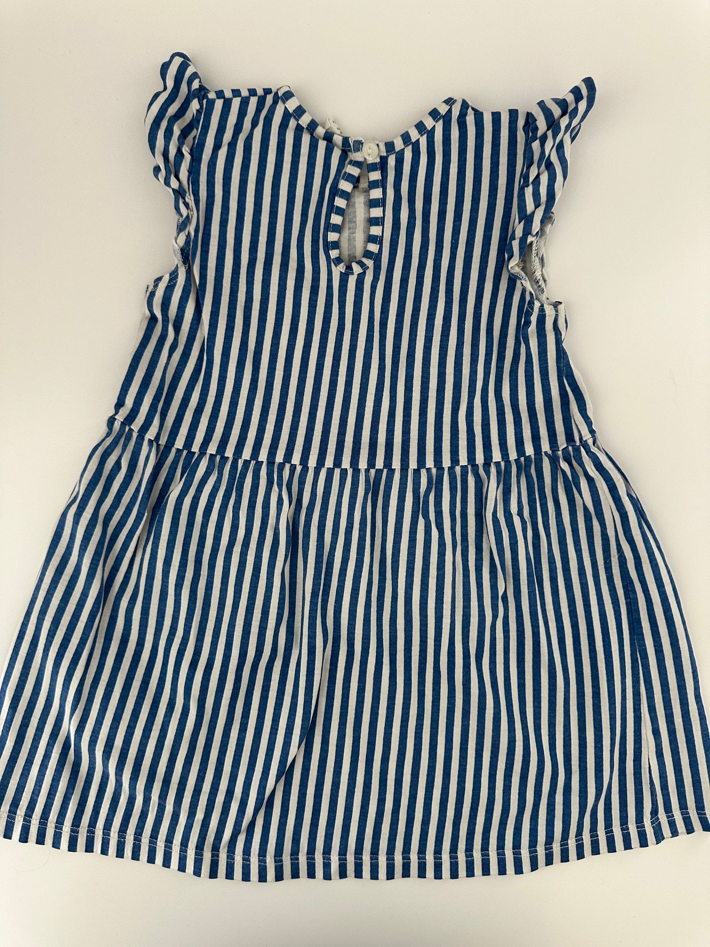 H&M Baby Kleid Gestreift Blau Weiss Gr. 86