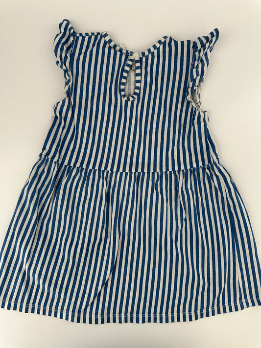H&M Baby Kleid Gestreift Blau Weiss Gr. 86
