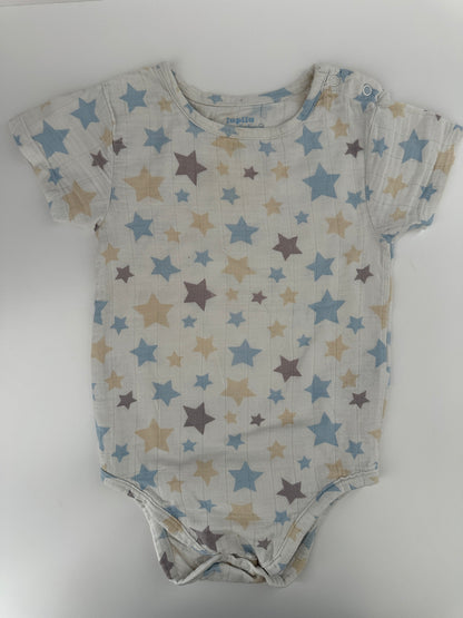 Lupilu Baby Body Sterne Kurzarm Creme Gr. 86/92