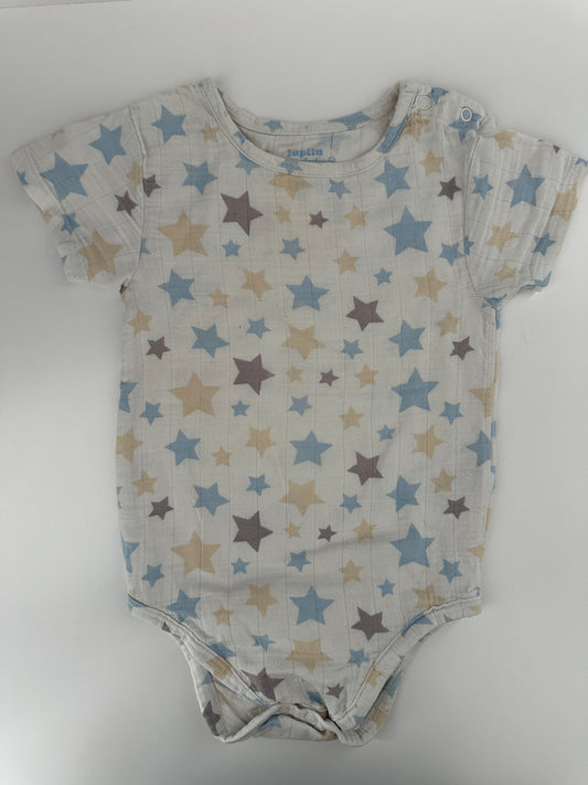 Lupilu Baby Body Sterne Kurzarm Creme Gr. 86/92