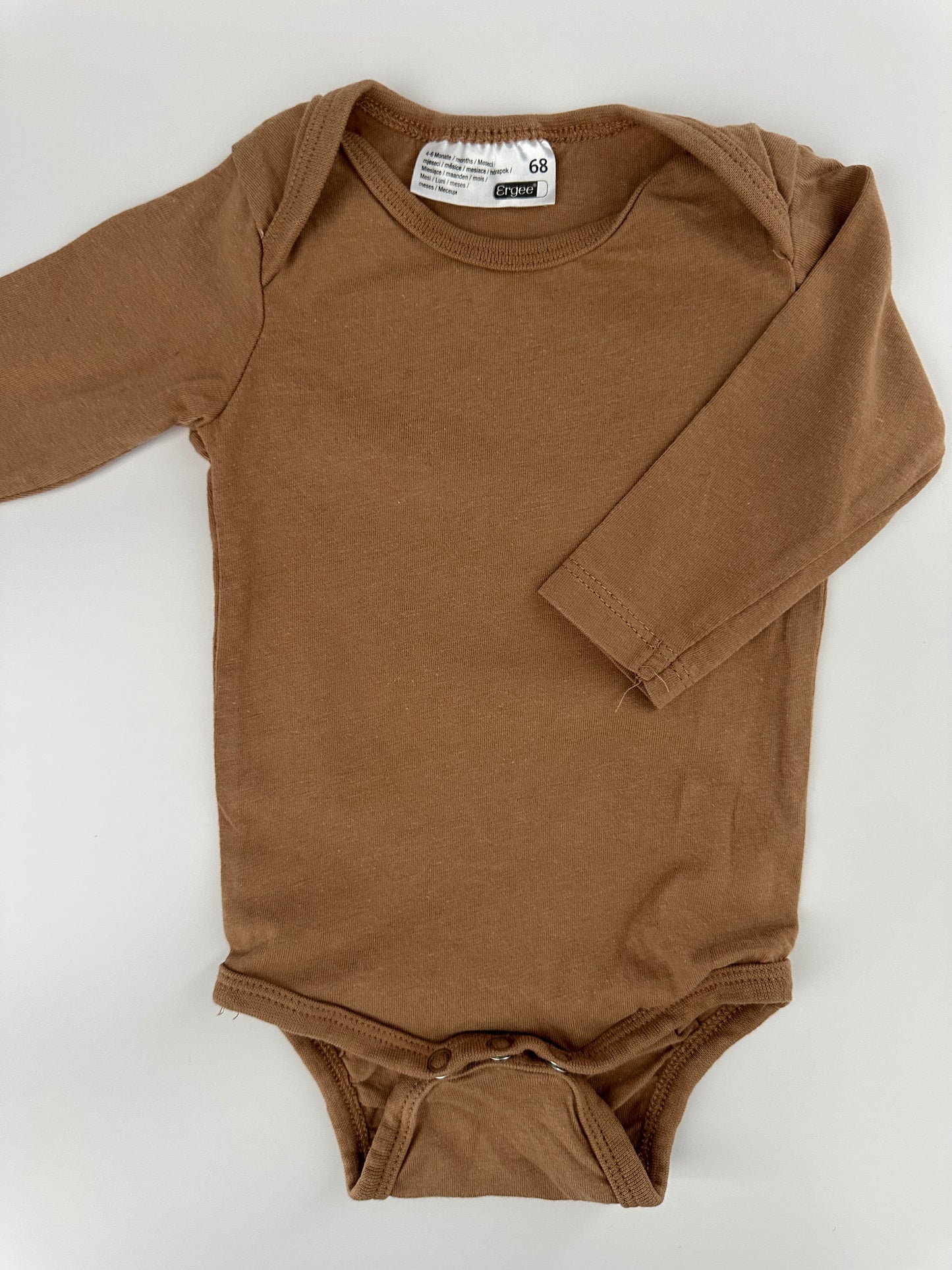 Ergee Baby Body Braun Langarm Gr. 68