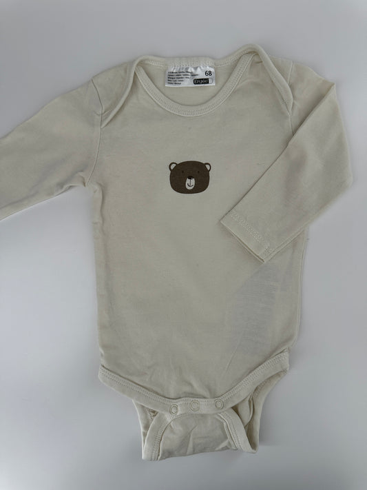Ergee Baby Body Creme mit Bär Langarm Gr. 68