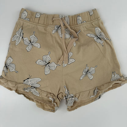 H&M Baby Shorts Beige mit Schmetterlingen Gr. 86