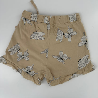 H&M Baby Shorts Beige mit Schmetterlingen Gr. 86
