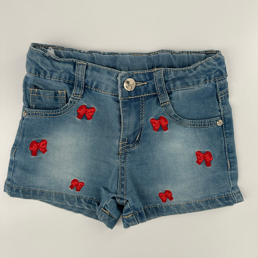 Baby Jeansshorts mit Schleifen Gr. 68/74