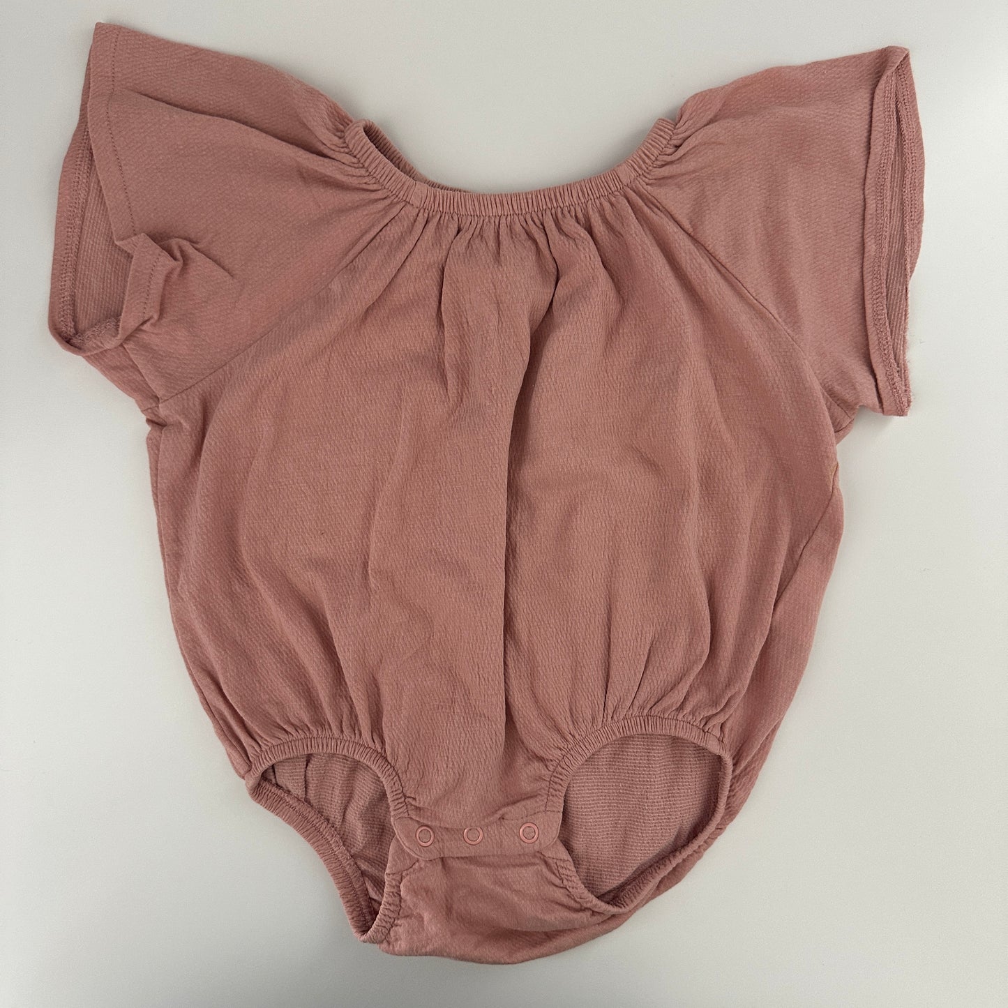Baby Body rosé kurzarm mit Struktur von H&M Gr. 86