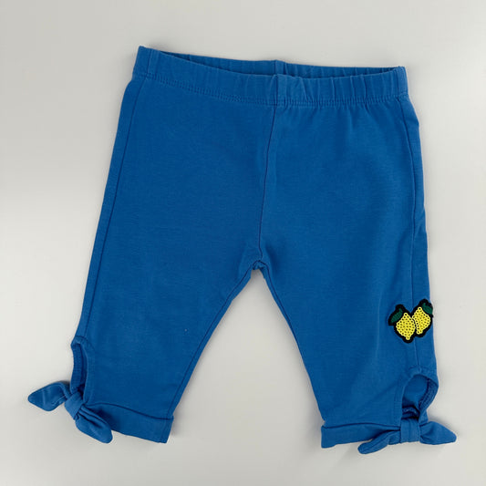 Mayoral Baby Leggings blau mit Schleifen & Zitronen-Patch Gr. 68/74