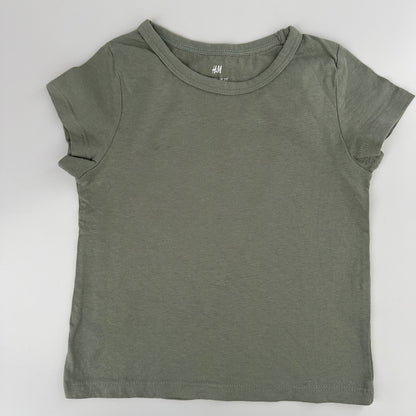 H&M T-Shirt Grün Basic Gr. 92 (2 Jahre)