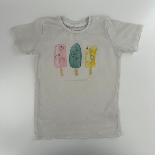name it T-Shirt Weiss Eis am Stiel Print Gr. 86