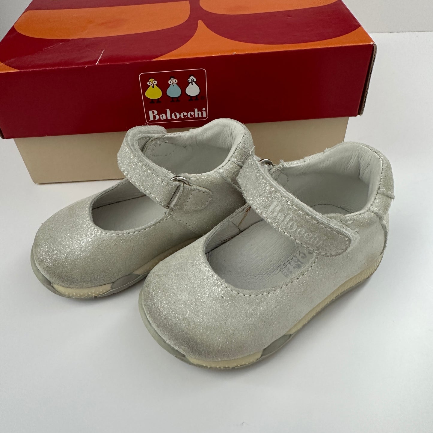 Balocchi Leder Ballerina Schuhe Weiss Gr. 18