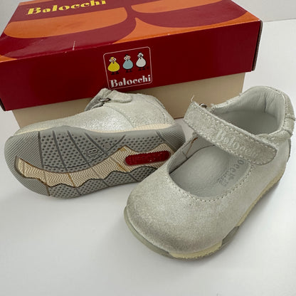 Balocchi Leder Ballerina Schuhe Weiss Gr. 18