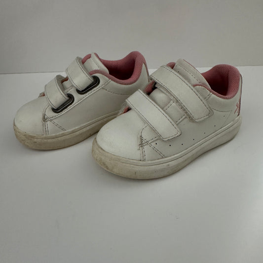 Benetton Kinder Sneaker Weiss Rosa Gr. 22 Klettverschluss