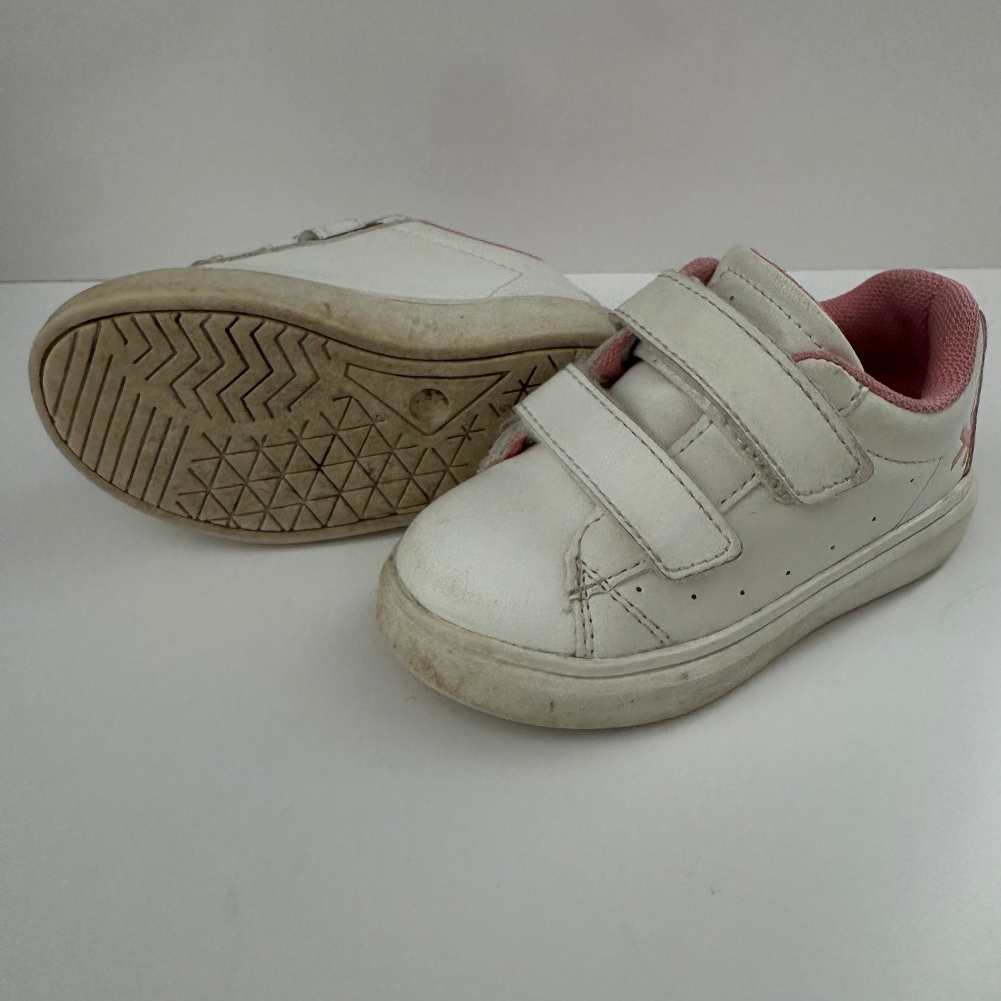 Benetton Kinder Sneaker Weiss Rosa Gr. 22 Klettverschluss