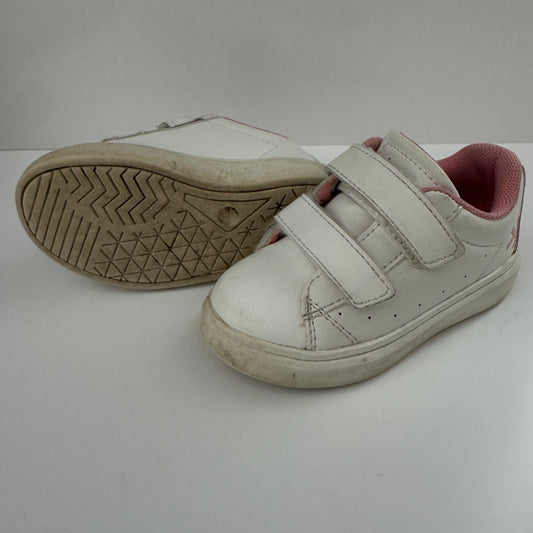 Benetton Kinder Sneaker Weiss Rosa Gr. 22 Klettverschluss