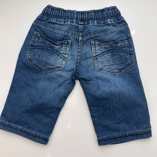 Kinder Jeans-Bermuda Blau Gr. 92/98